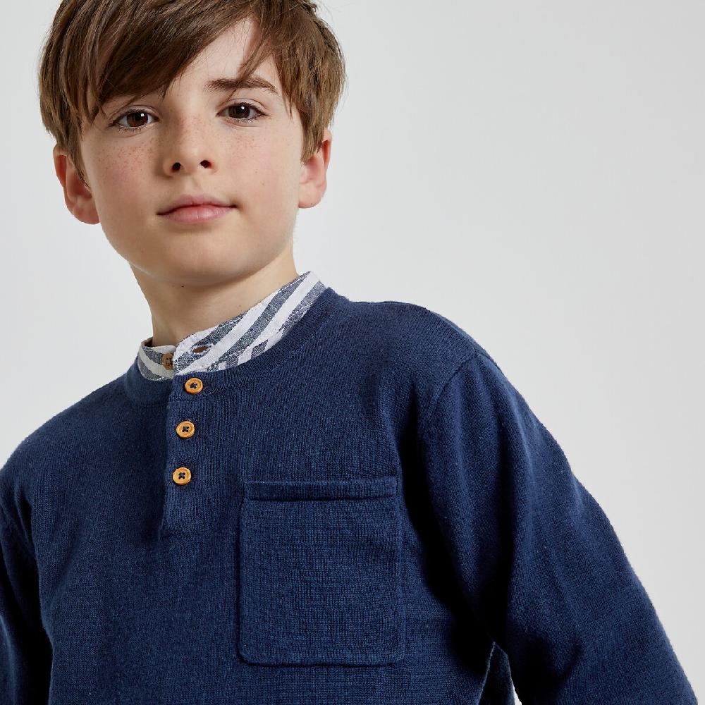 laredoute Feinstrickpullover mit Henley-Ausschnitt marine LA REDOUTE COLLECTIONS