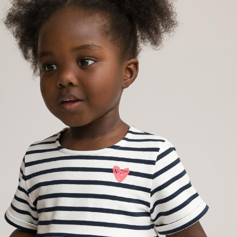 laredoute Gestreiftes Sweatkleid mit kurzen Ärmeln gestreift LA REDOUTE COLLECTIONS Outlet