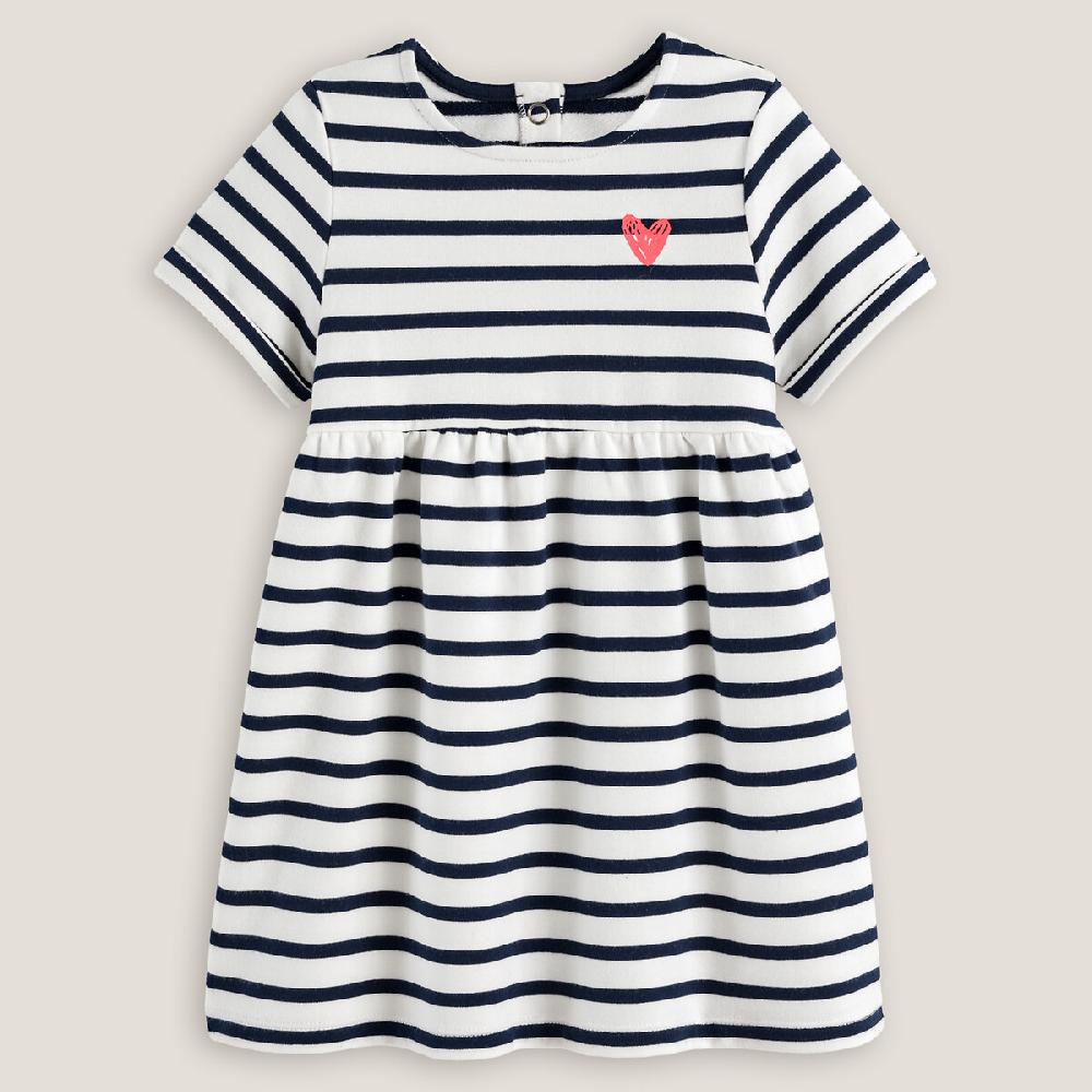 laredoute Gestreiftes Sweatkleid mit kurzen Ärmeln gestreift LA REDOUTE COLLECTIONS Outlet