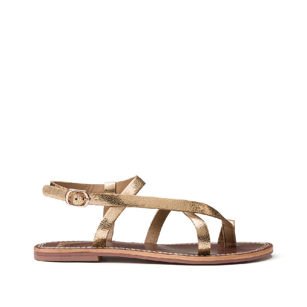 laredoute Signature-Zehensandalen aus Leder goldfarben LA REDOUTE COLLECTIONS Verkauf