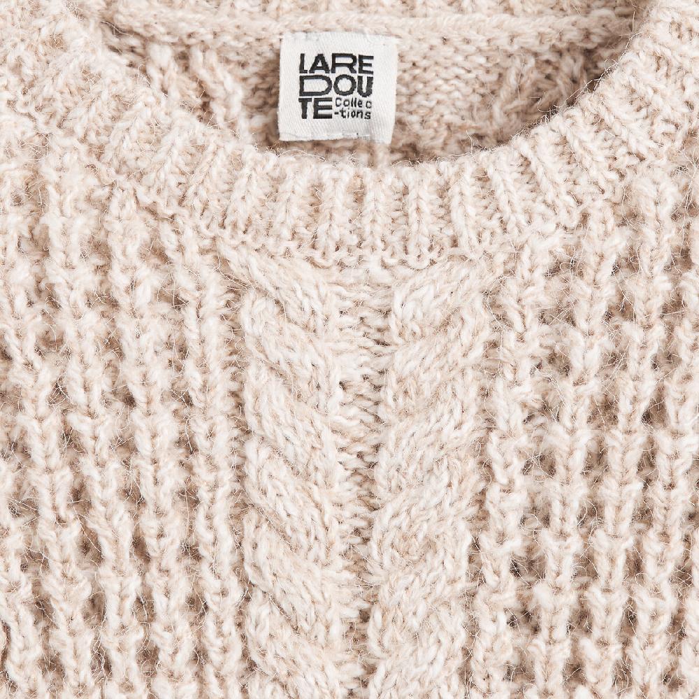 laredoute Pullover mit rundem Ausschnitt Musterstrick beige meliert LA REDOUTE COLLECTIONS Großer Ausverkauf