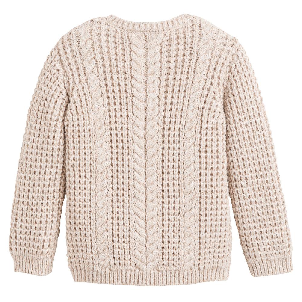 laredoute Pullover mit rundem Ausschnitt Musterstrick beige meliert LA REDOUTE COLLECTIONS Großer Ausverkauf