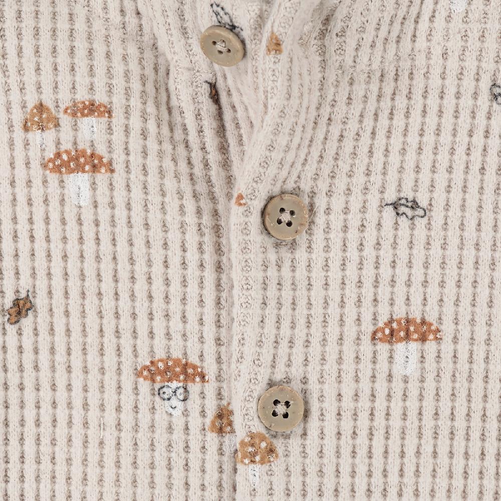 laredoute Overall aus Waffelpikee mit Pilzmuster bedruckt LA REDOUTE COLLECTIONS Online Shopping