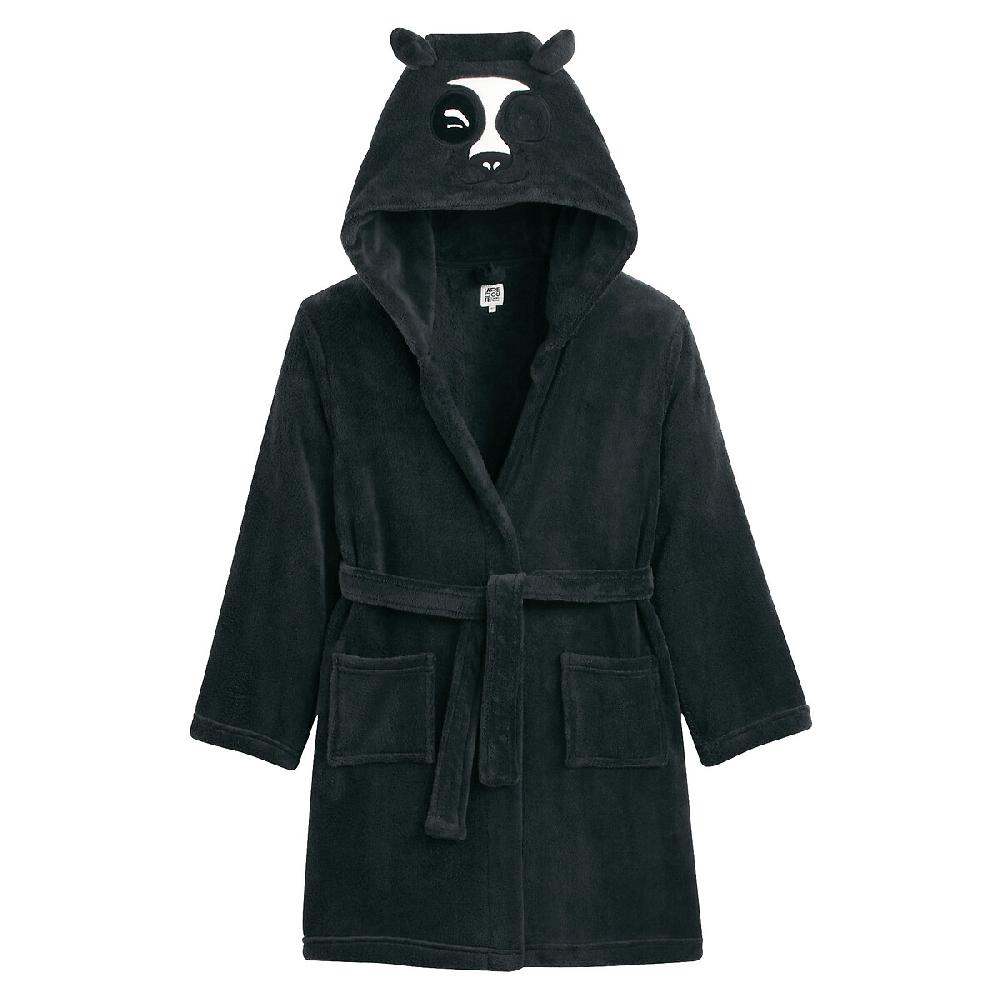laredoute Morgenmantel mit Panda-Kapuze aus Fleece grau LA REDOUTE COLLECTIONS Exklusivangebot