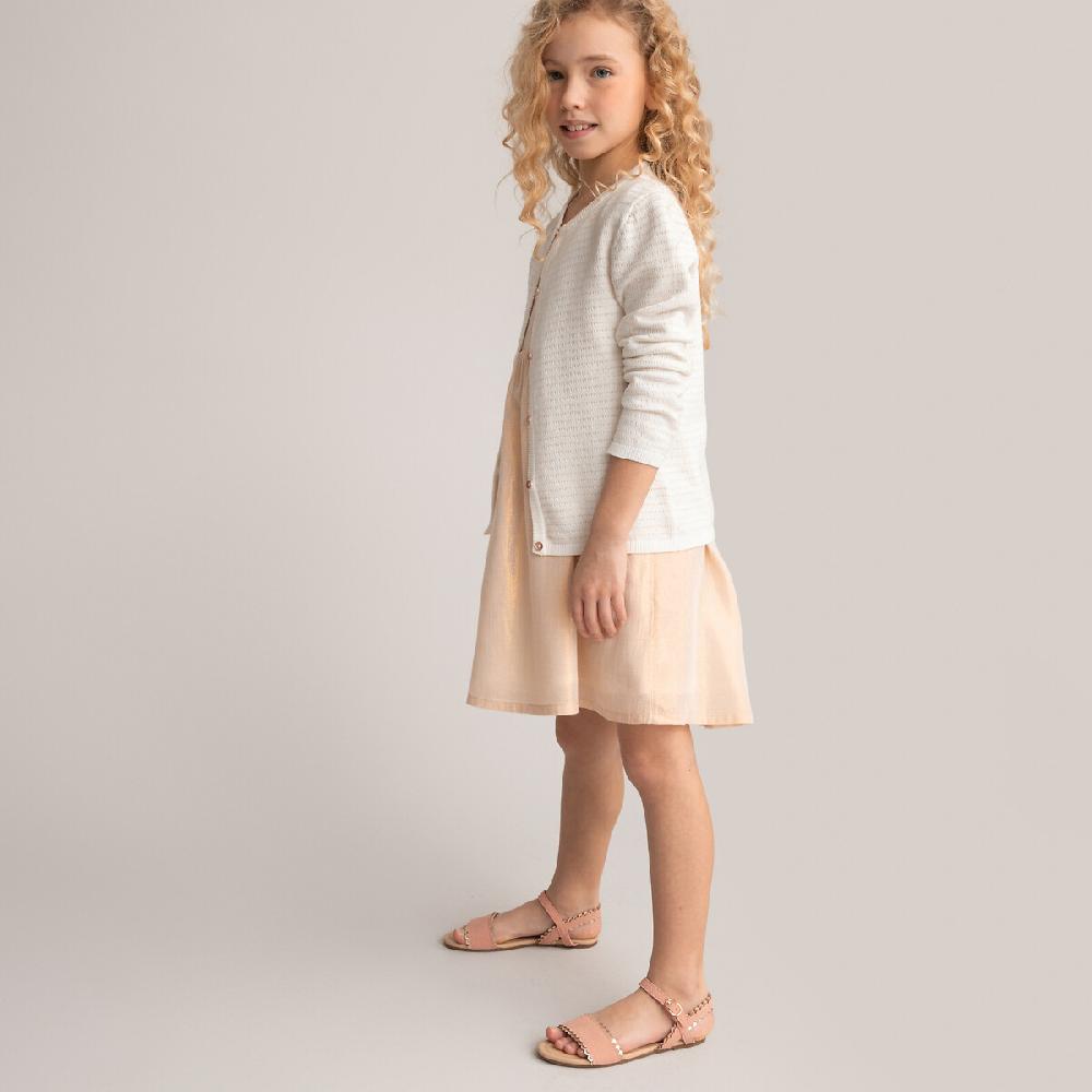 laredoute Feinstrick-Cardigan mit Knöpfen Streifen ecru gestreift LA REDOUTE COLLECTIONS Lagerräumung