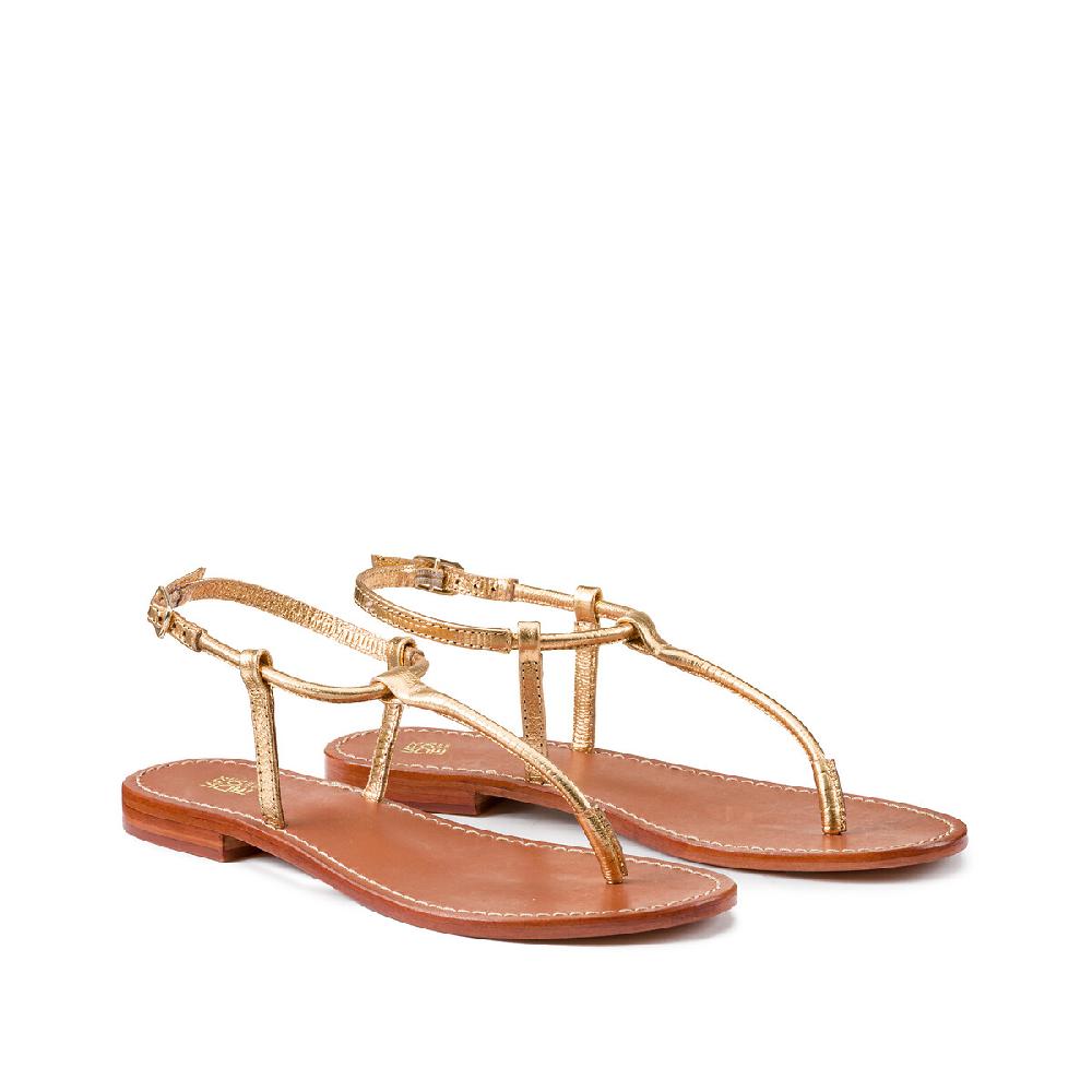 laredoute Zehensandalen aus Leder goldfarben LA REDOUTE COLLECTIONS Exklusive Angebote