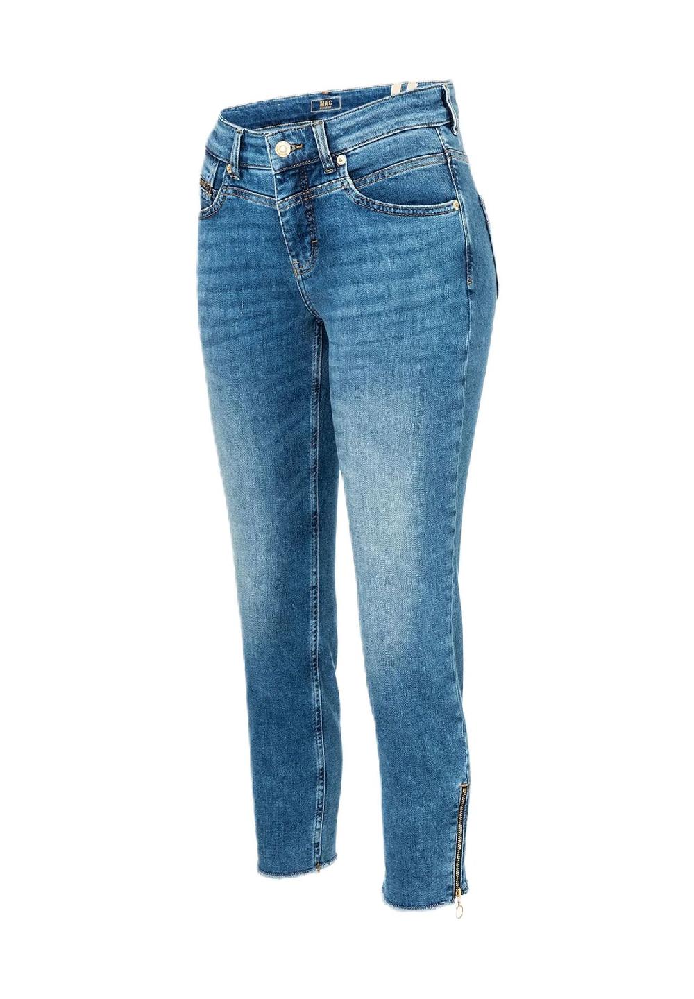 MAC Rich Jeans knöchellang Slim-Fit Fransen-Details für Damen Bis zu 50% Rabatt