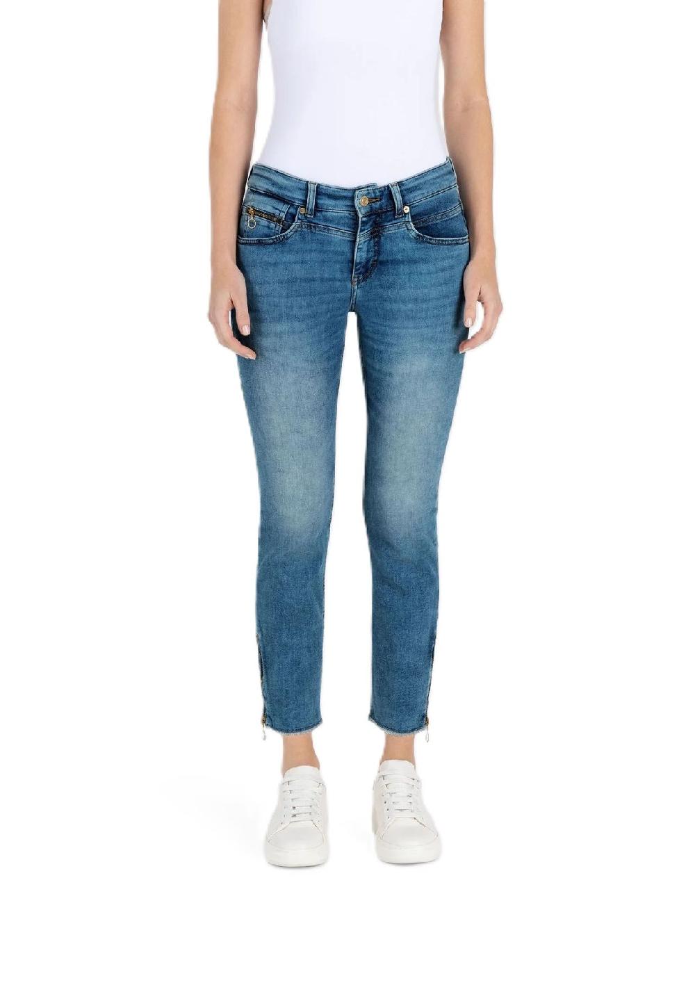MAC Rich Jeans knöchellang Slim-Fit Fransen-Details für Damen Bis zu 50% Rabatt