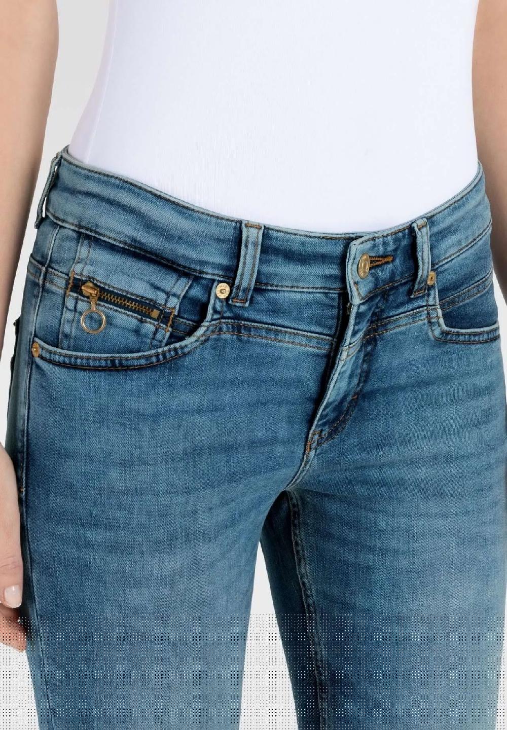 MAC Rich Jeans knöchellang Slim-Fit Fransen-Details für Damen Bis zu 50% Rabatt