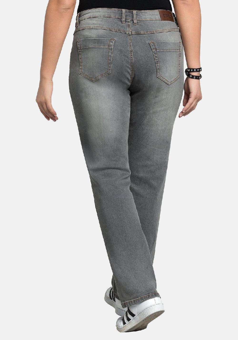 sheego Jeans »Die Gerade« mit Used-Effekten Super Rabatt