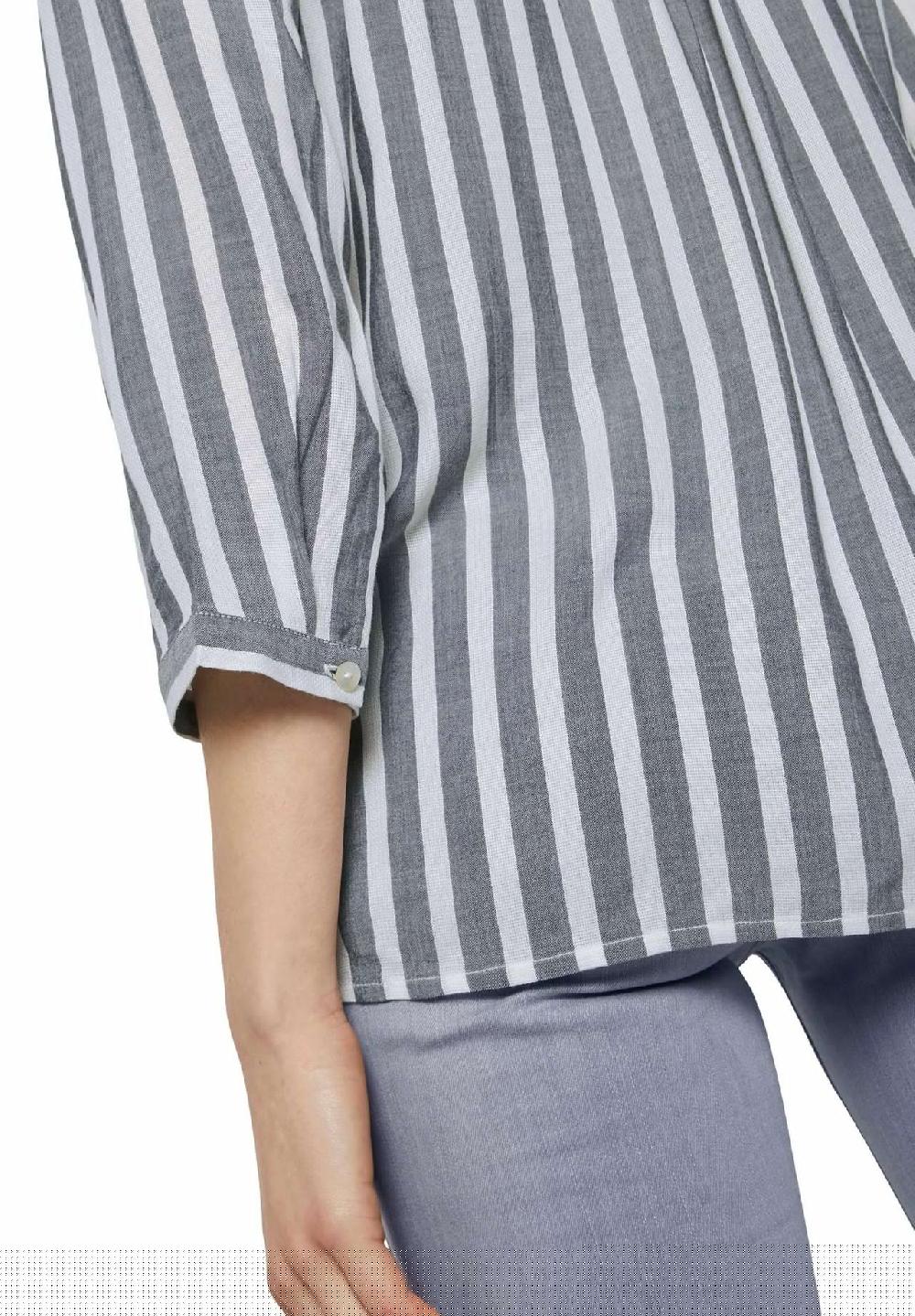 TOM TAILOR Shirtbluse Brusttaschen 3/4-Arm für Damen Kostenloser Versand international