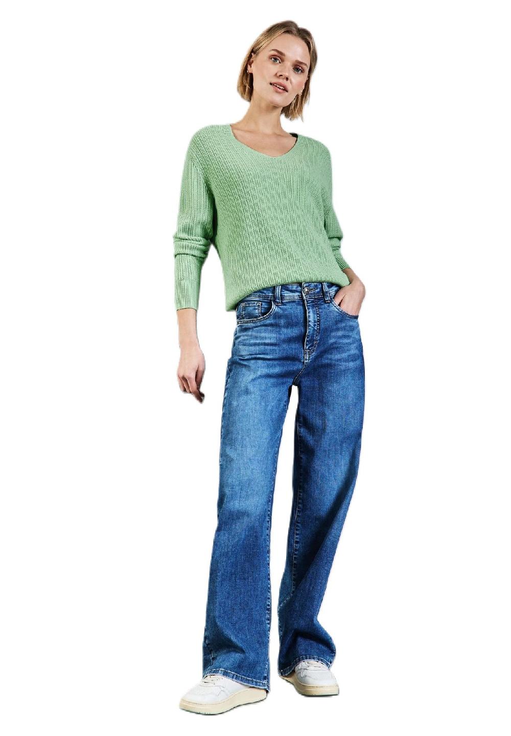 Street One Strickpullover V-Ausschnitt für Damen im Angebot