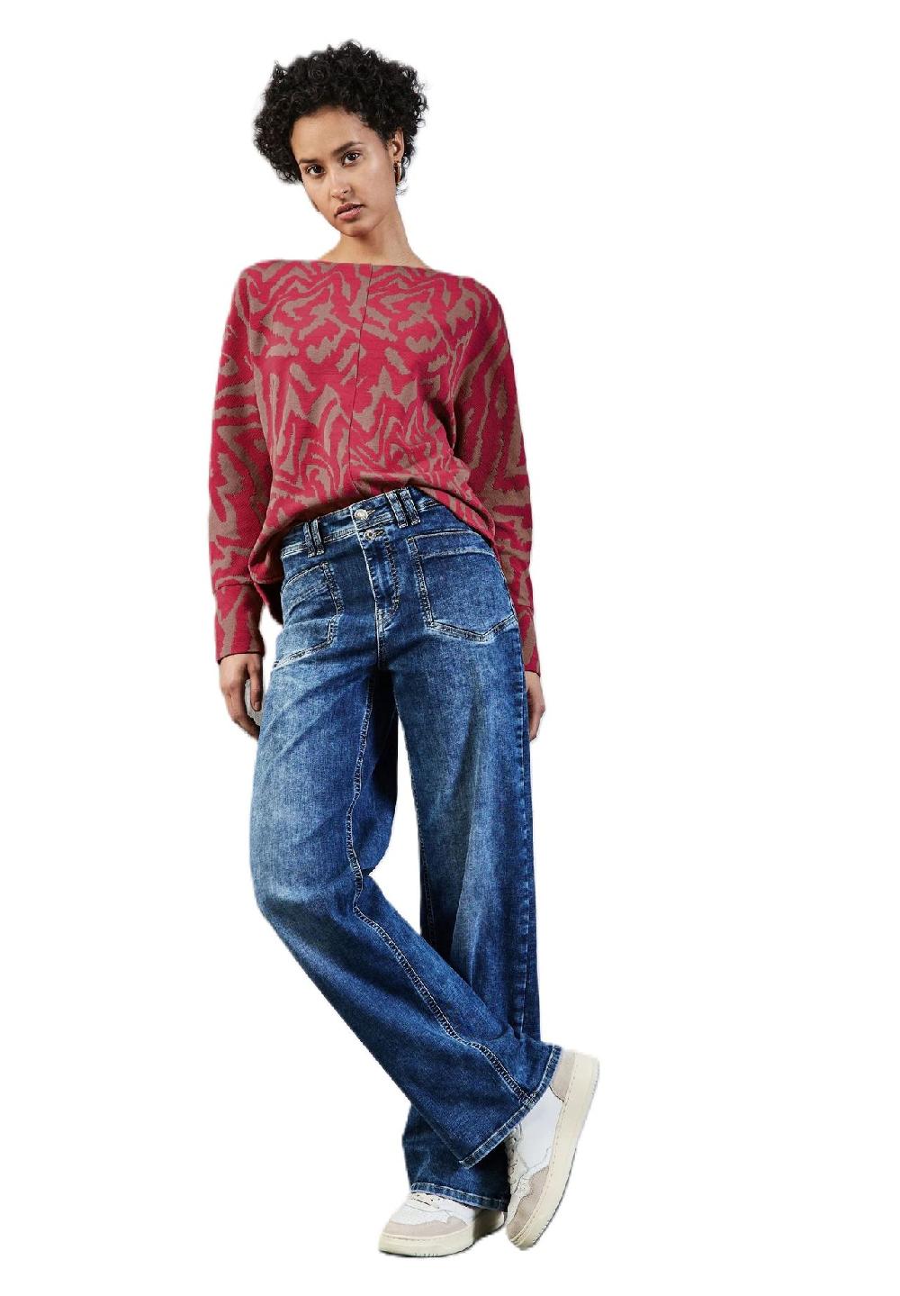 Street One Langarmshirt U-Boot-Ausschnitt für Damen Blitzverkäufe