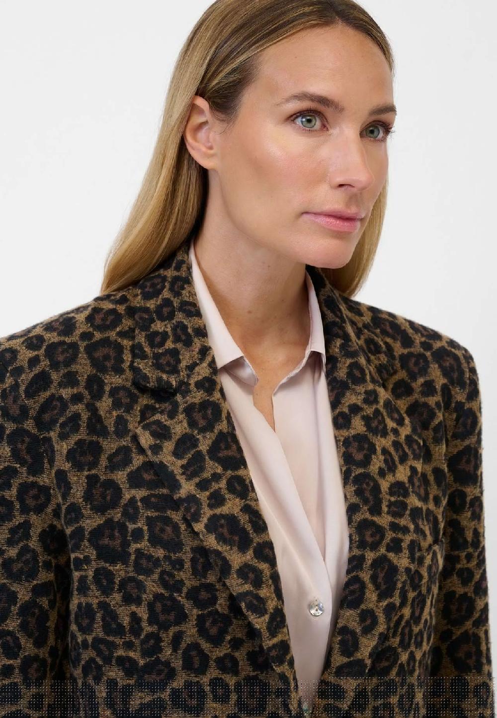 RICANO Damen Mantel Fabiana mit Leopardenmuster Zeitlich begrenztes Angebot