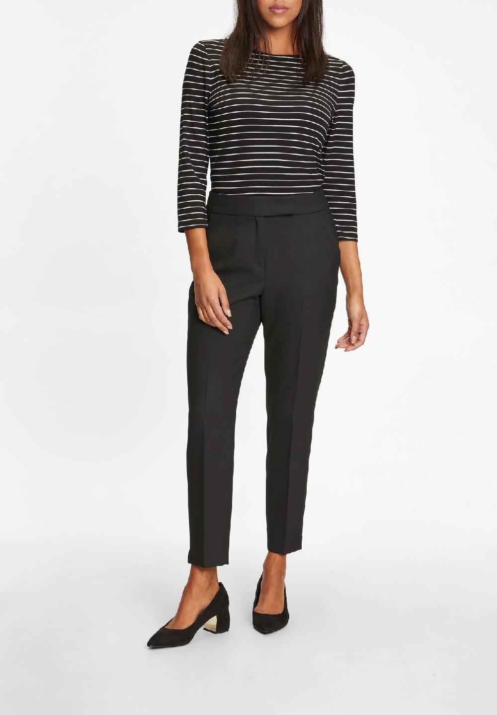 s.Oliver BLACK LABEL Stoffhose 7/8-Länge französische Taschen für Damen Kostenlose Rückgabe