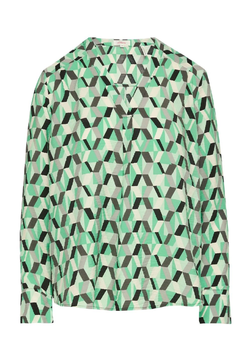 s.Oliver Shirtbluse V-Ausschnitt für Damen