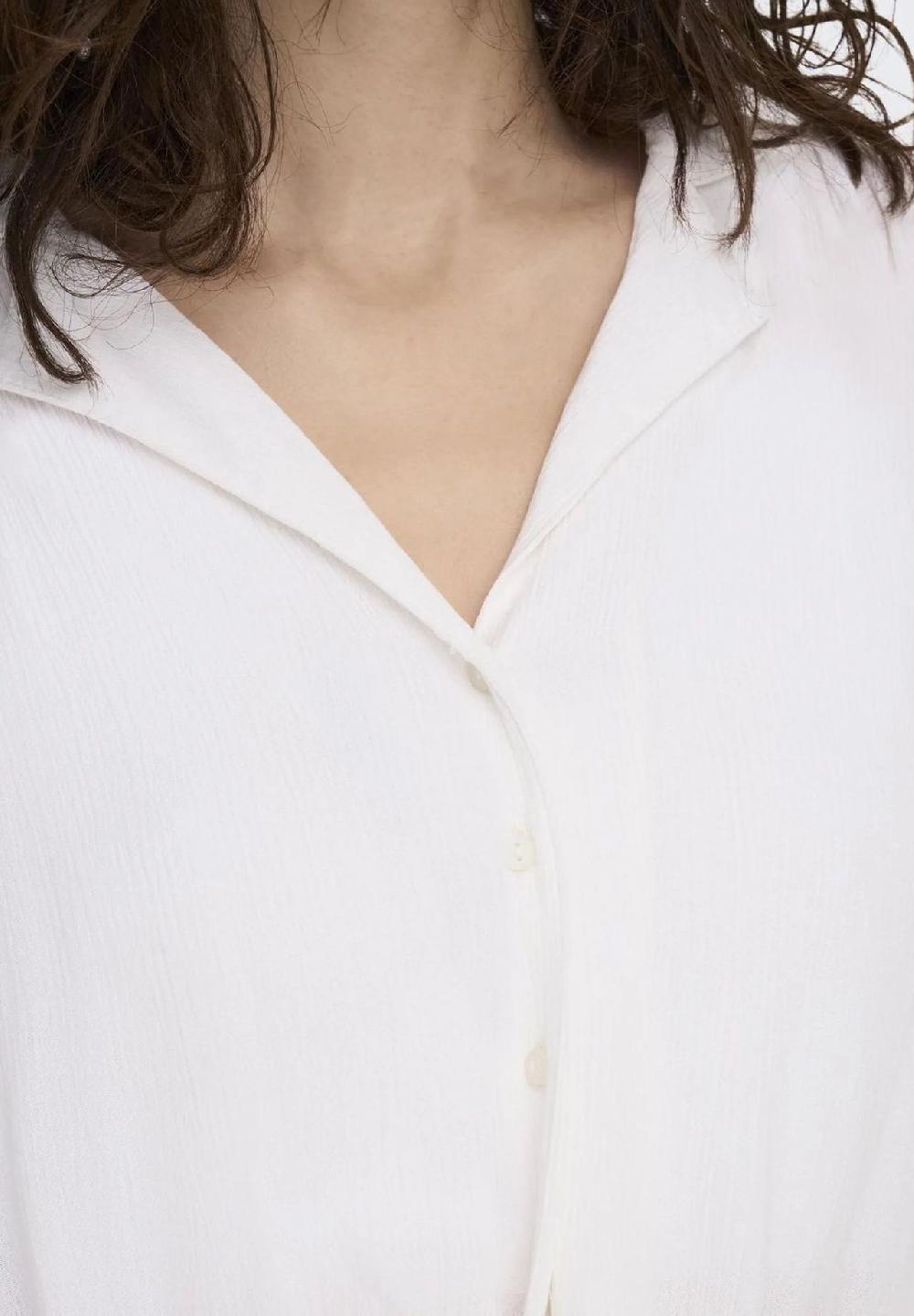 ONLY® Hemdbluse Reverskragen Knoten-Detail für Damen Heißer Verkauf