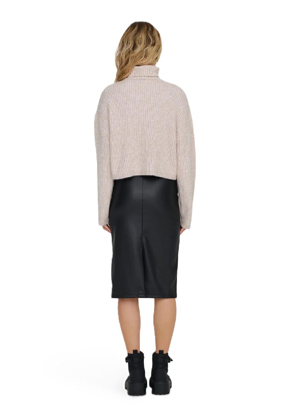 ONLY® Rollkragenpullover "Melanie" Rippbündchen für Damen VIP-Rabatte