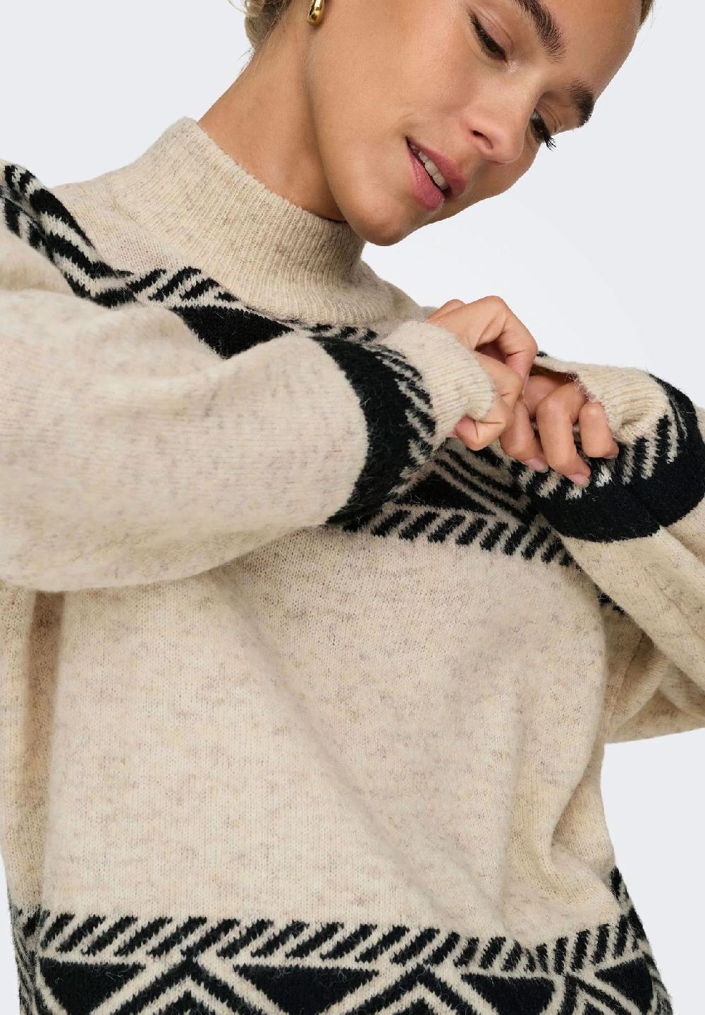 ONLY® Strickpullover "Victor" Stehkragen für Damen Tiefpreis