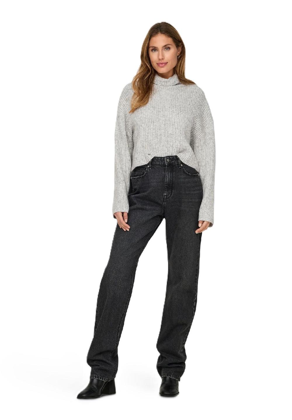 ONLY® Rollkragenpullover "Melanie" Rippbündchen für Damen Super Sparpreis