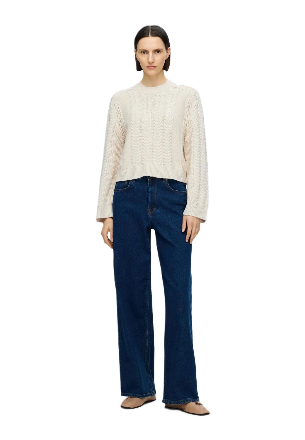 SELECTED FEMME Pullover "Birte" Rippbündchen für Damen Letzte 3 Tage