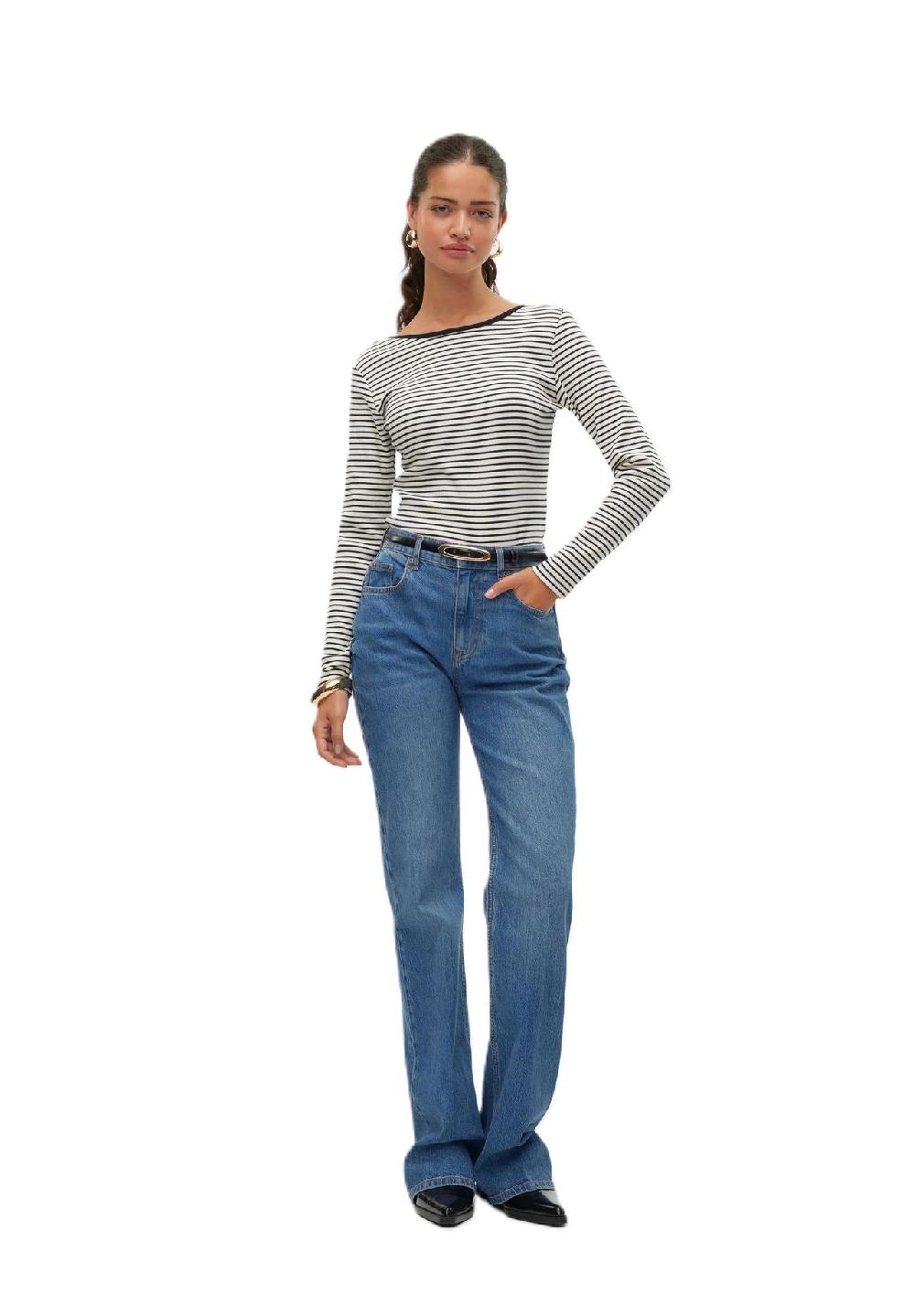 VERO MODA® Langarmshirt "Chloe" U-Ausschnitt für Damen Letzte 2 Tage