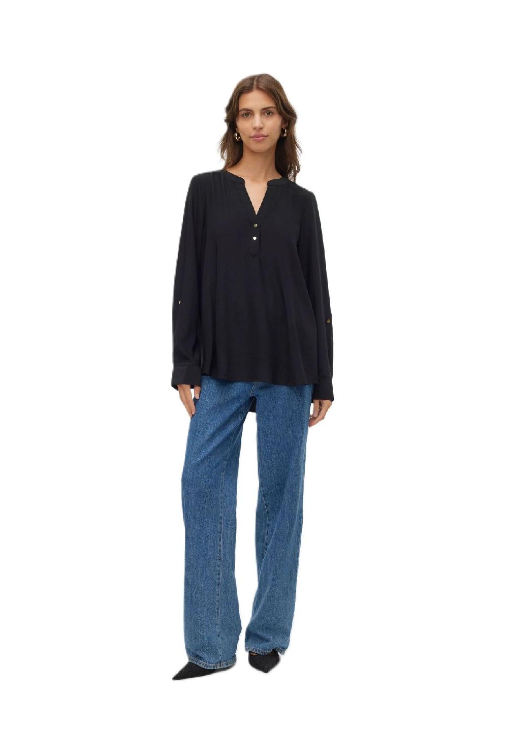 VERO MODA® Blusenshirt Split-Neck für Damen Bis zu 65% Rabatt