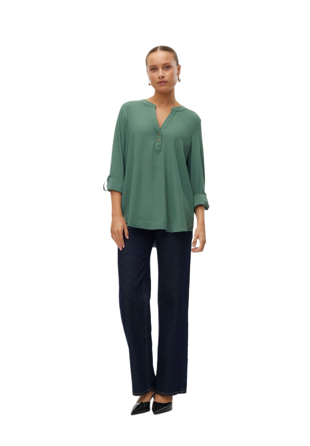 VERO MODA® Blusenshirt Split-Neck für Damen Nur für heute
