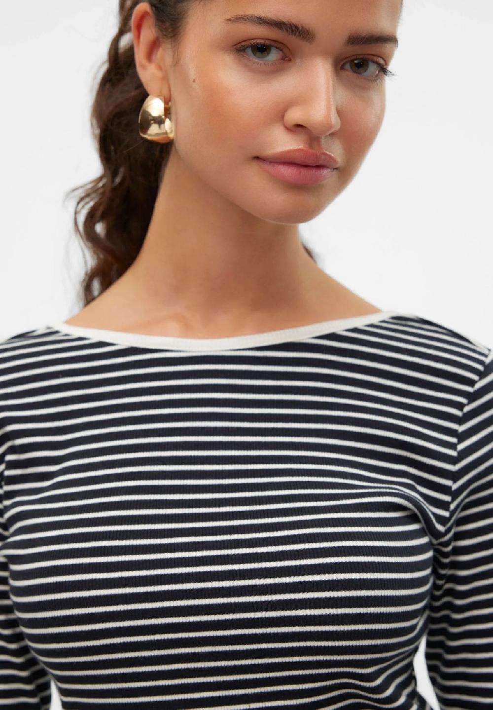 VERO MODA® Langarmshirt "Chloe" U-Ausschnitt für Damen Vierteljährliche Förderung