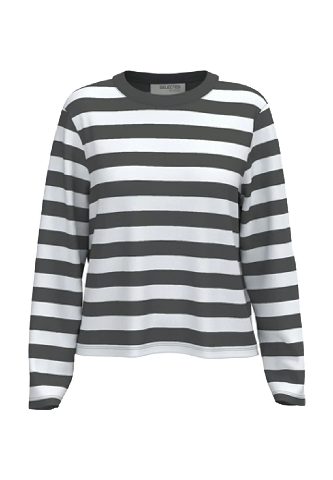 SELECTED FEMME Langarmshirt Baumwolle Streifen für Damen Discount Store für neue Produkte