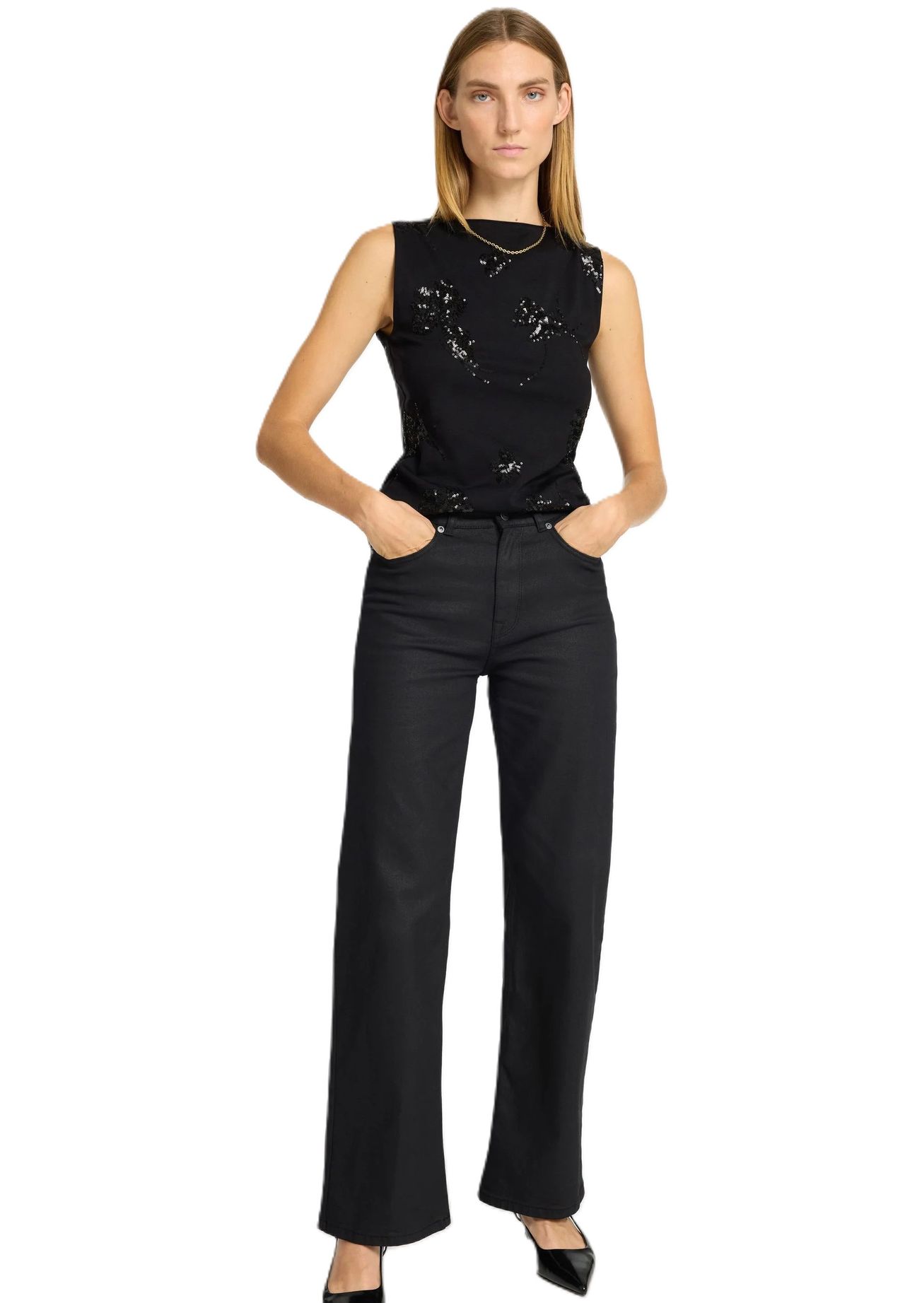 SELECTED FEMME Jeanshose High Waist Five-Pocket für Damen Super Rabatt