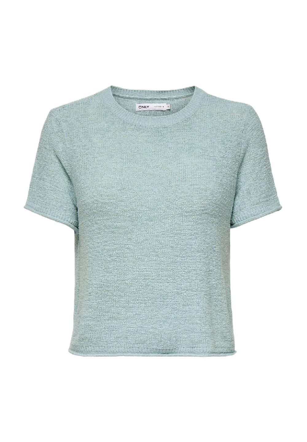 ONLY® Strickpullover Kurzarm Seitenschlitze für Damen Riesige Rabatte