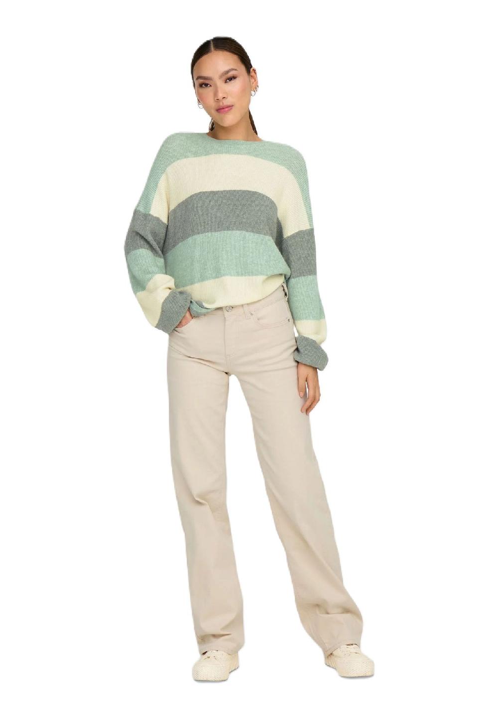 ONLY® Pullover Streifen Ballonärmel für Damen Begrenzt auf 3 Tage