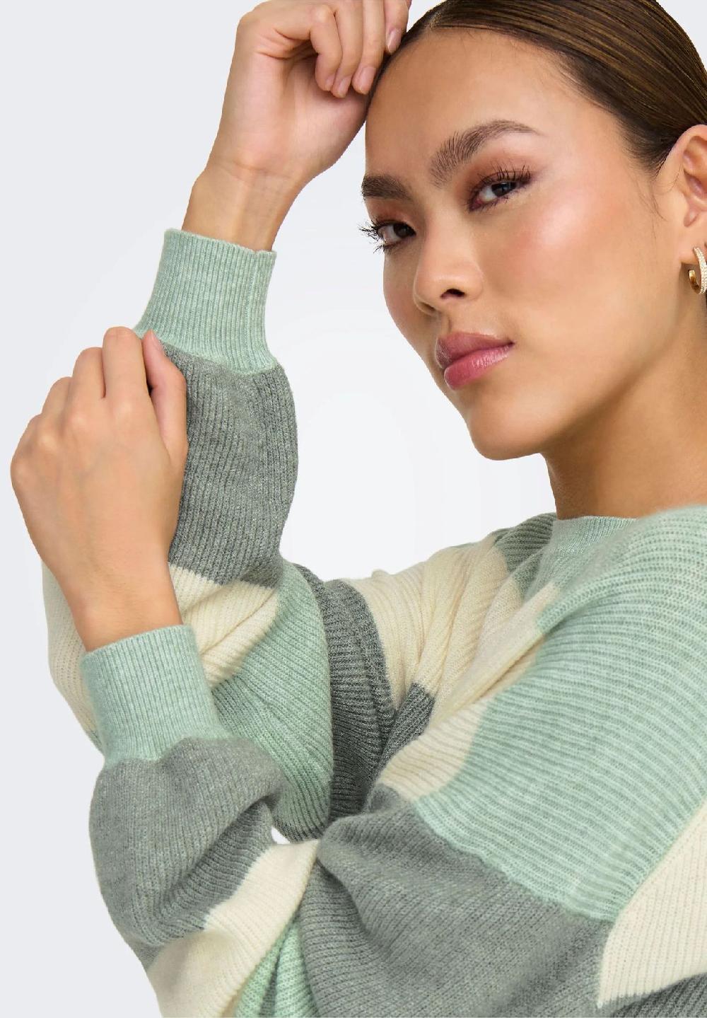 ONLY® Pullover Streifen Ballonärmel für Damen Begrenzt auf 3 Tage