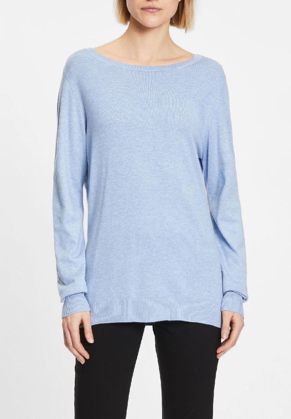 GALERIA essentials Pullover "Elea" U-Boot-Ausschnitt Rippbündchen für Damen Black Friday Preise