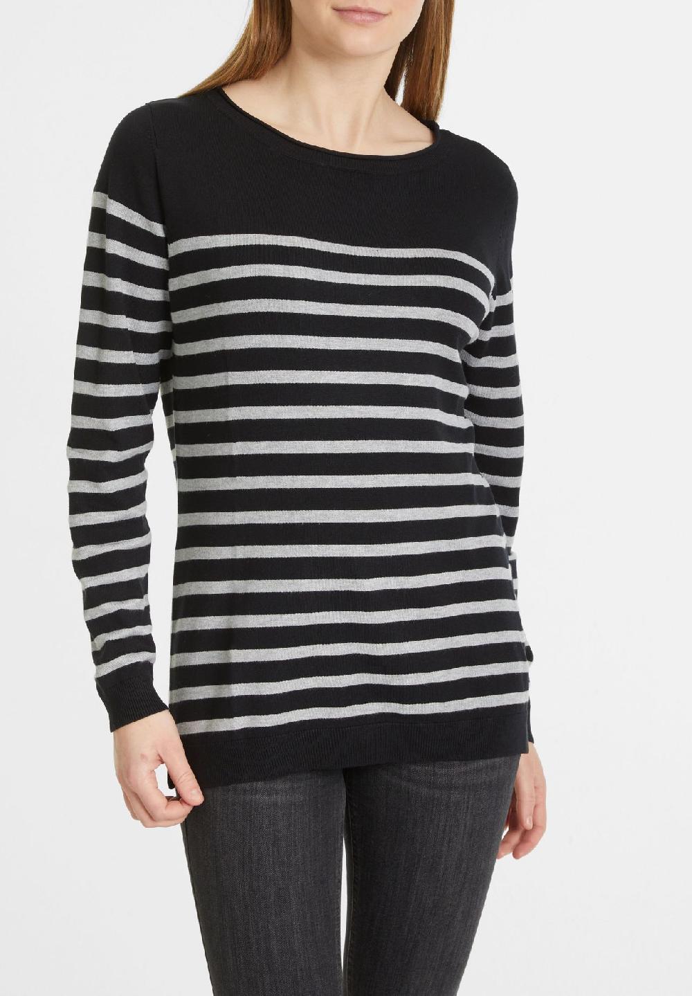 GALERIA essentials Pullover Rippbündchen Langarm Streifen für Damen Im Verkauf