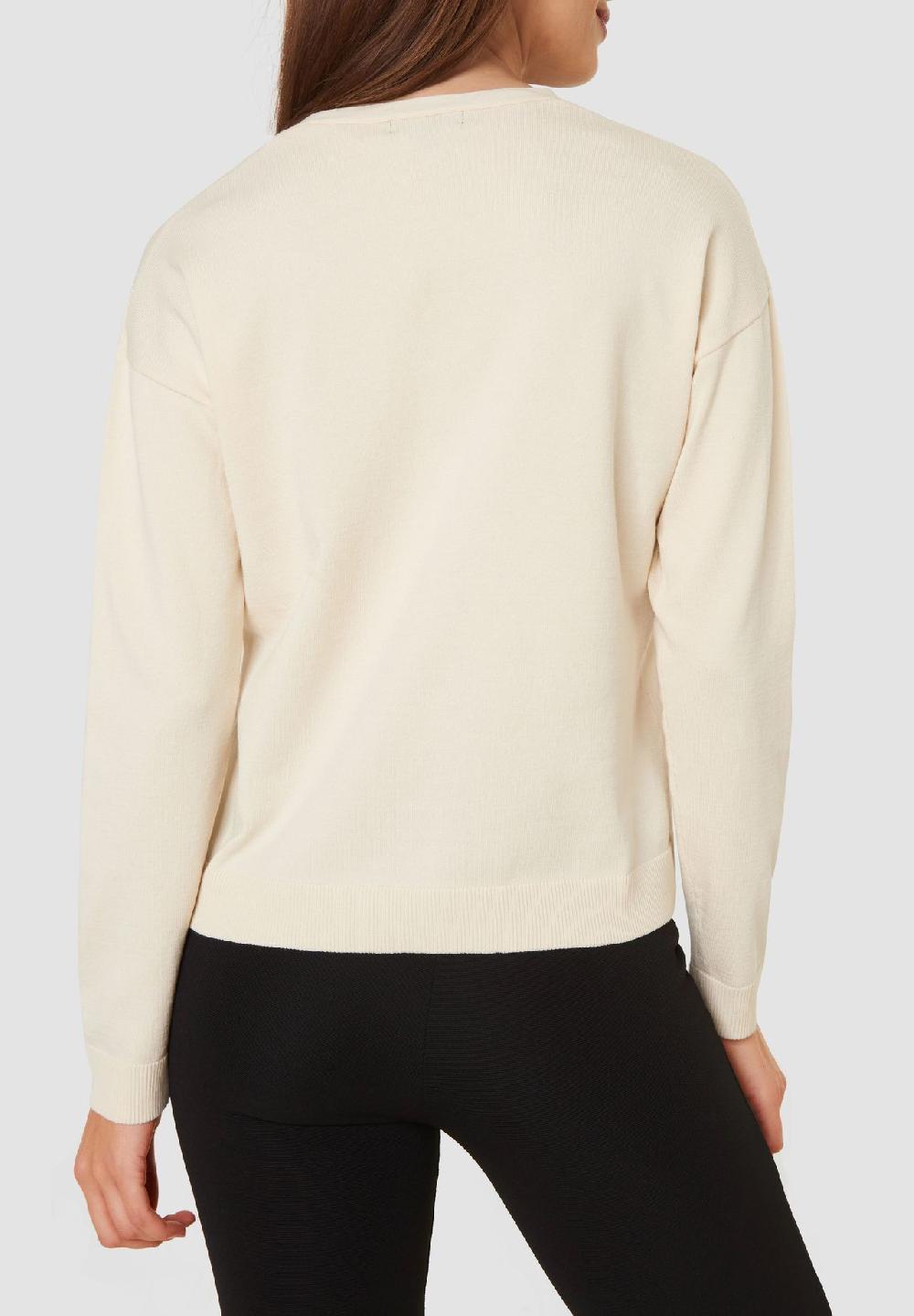MANGUUN collection Pullover V-Ausschnitt Rippbündchen für Damen 2025