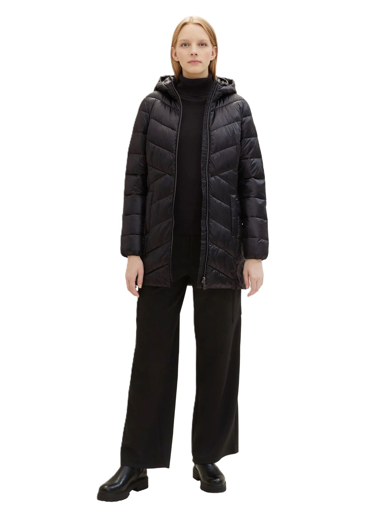 TOM TAILOR Steppmantel Kapuze Zweiwegereißverschluss für Damen Top Angebot