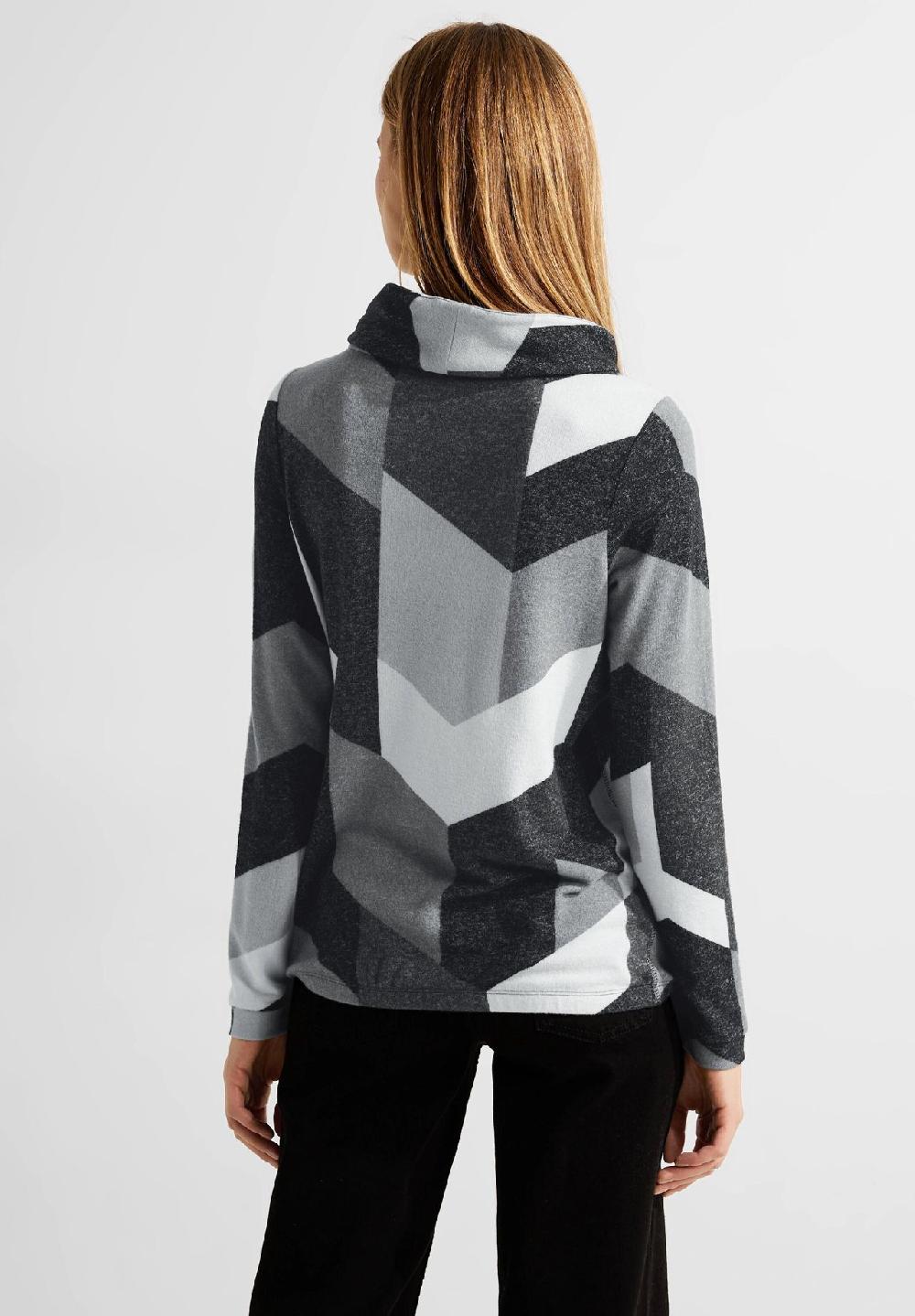 CECIL Langarmshirt grafisch Schlauchkragen für Damen Cyber Monday