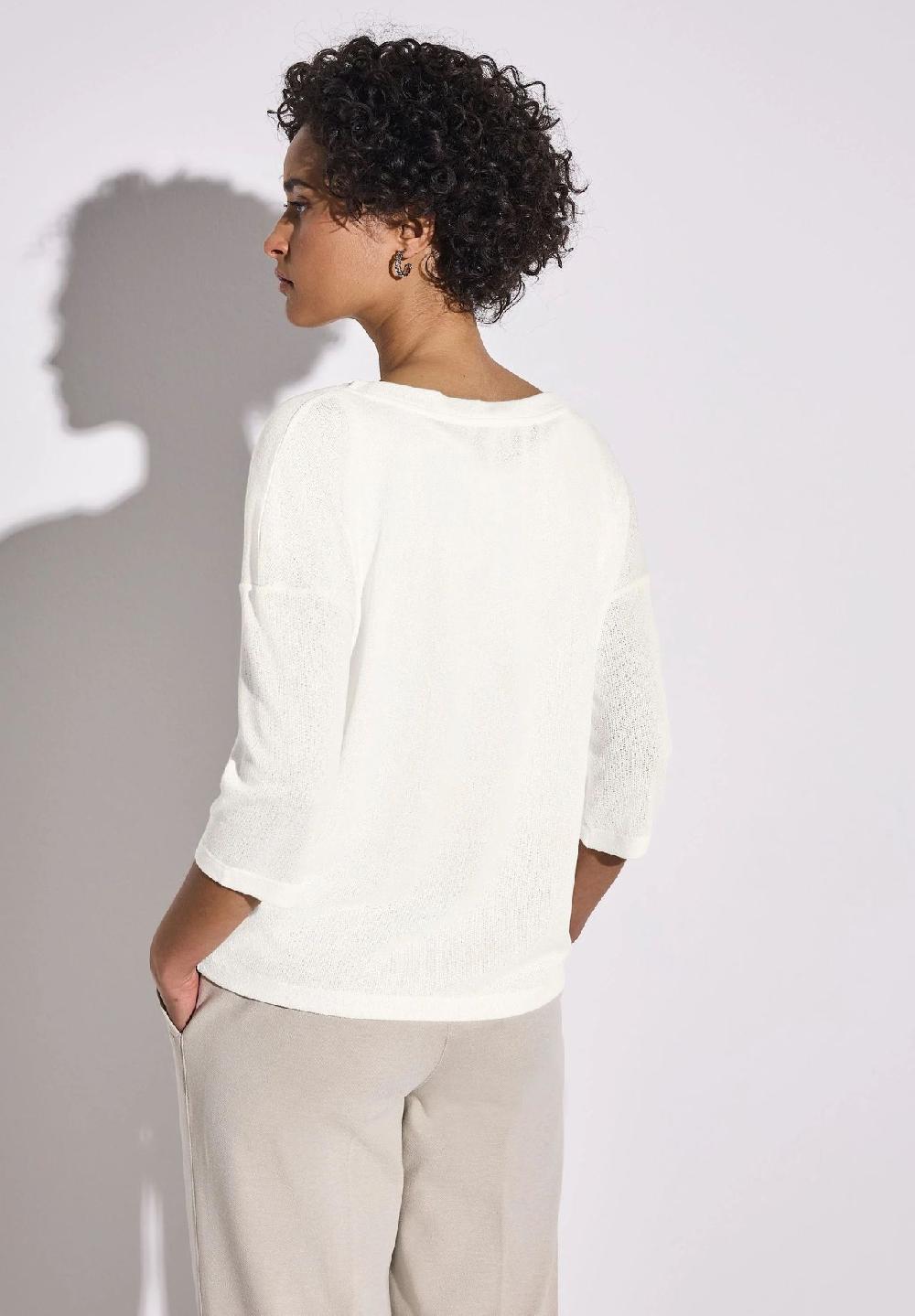 Street One Shirt U-Boot-Ausschnitt 3/4-Arm für Damen Tiefpreis