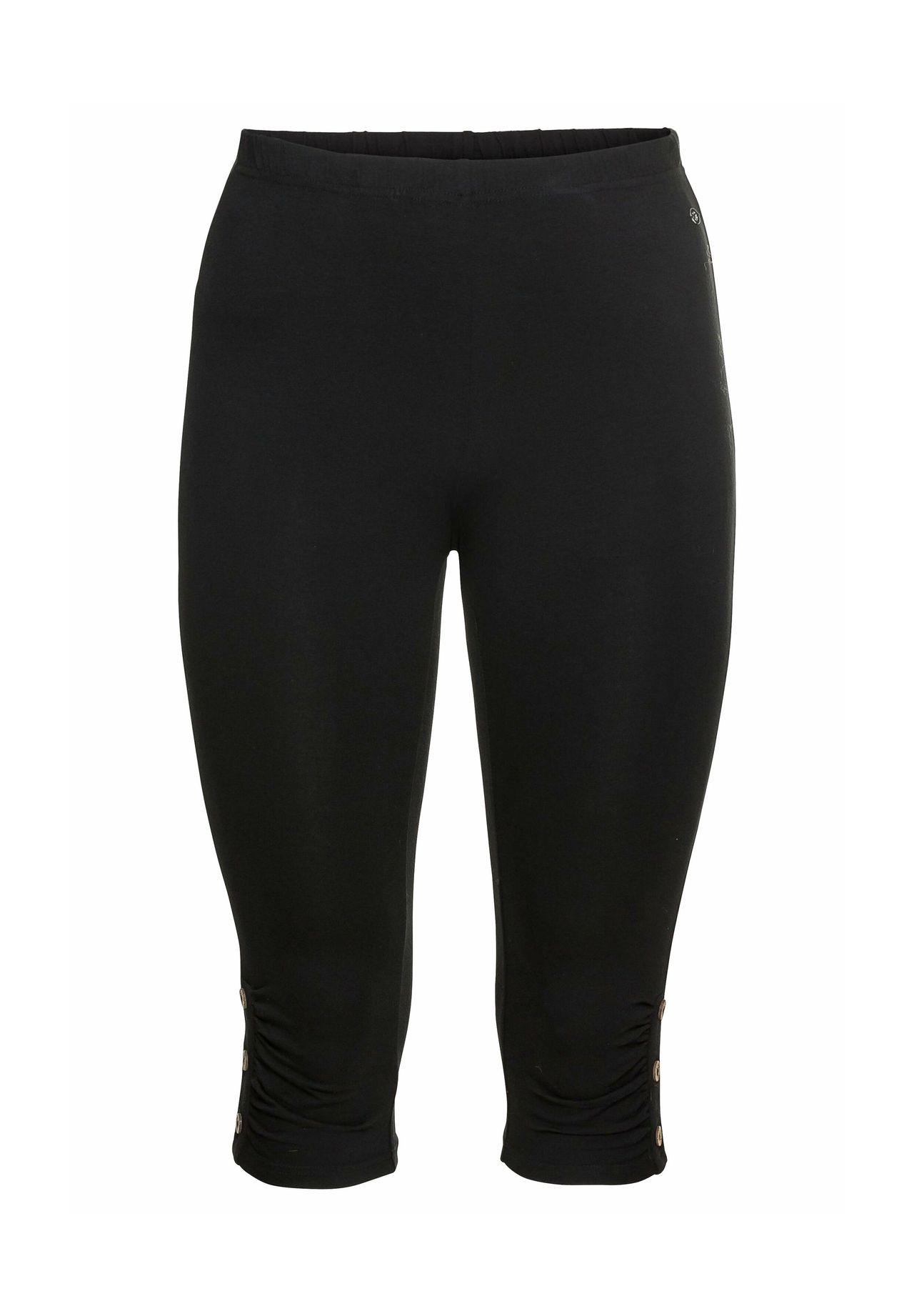 sheego Leggings mit Raffung und Deko-Knöpfen am Saum VIP-Rabatte