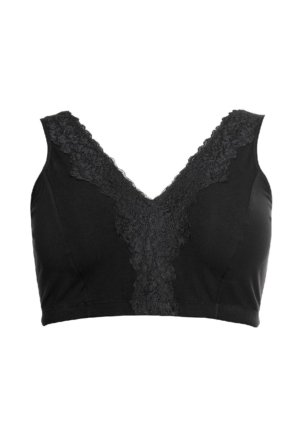 sheego BH ohne Bügel in Bustier-Form mit Spitzenborte Tiefpreis