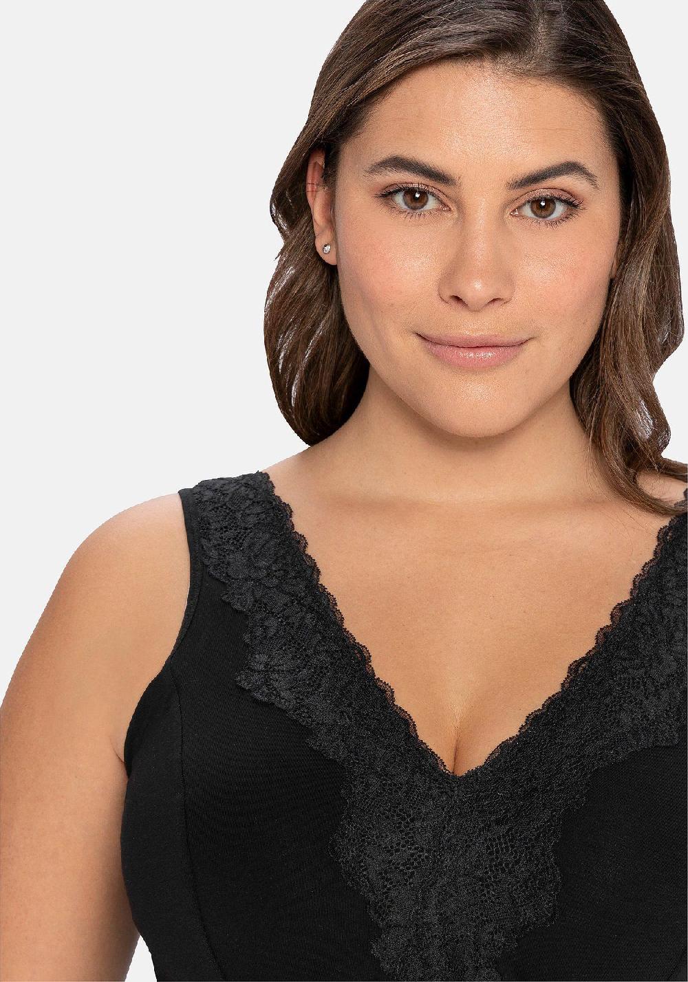 sheego BH ohne Bügel in Bustier-Form mit Spitzenborte Tiefpreis