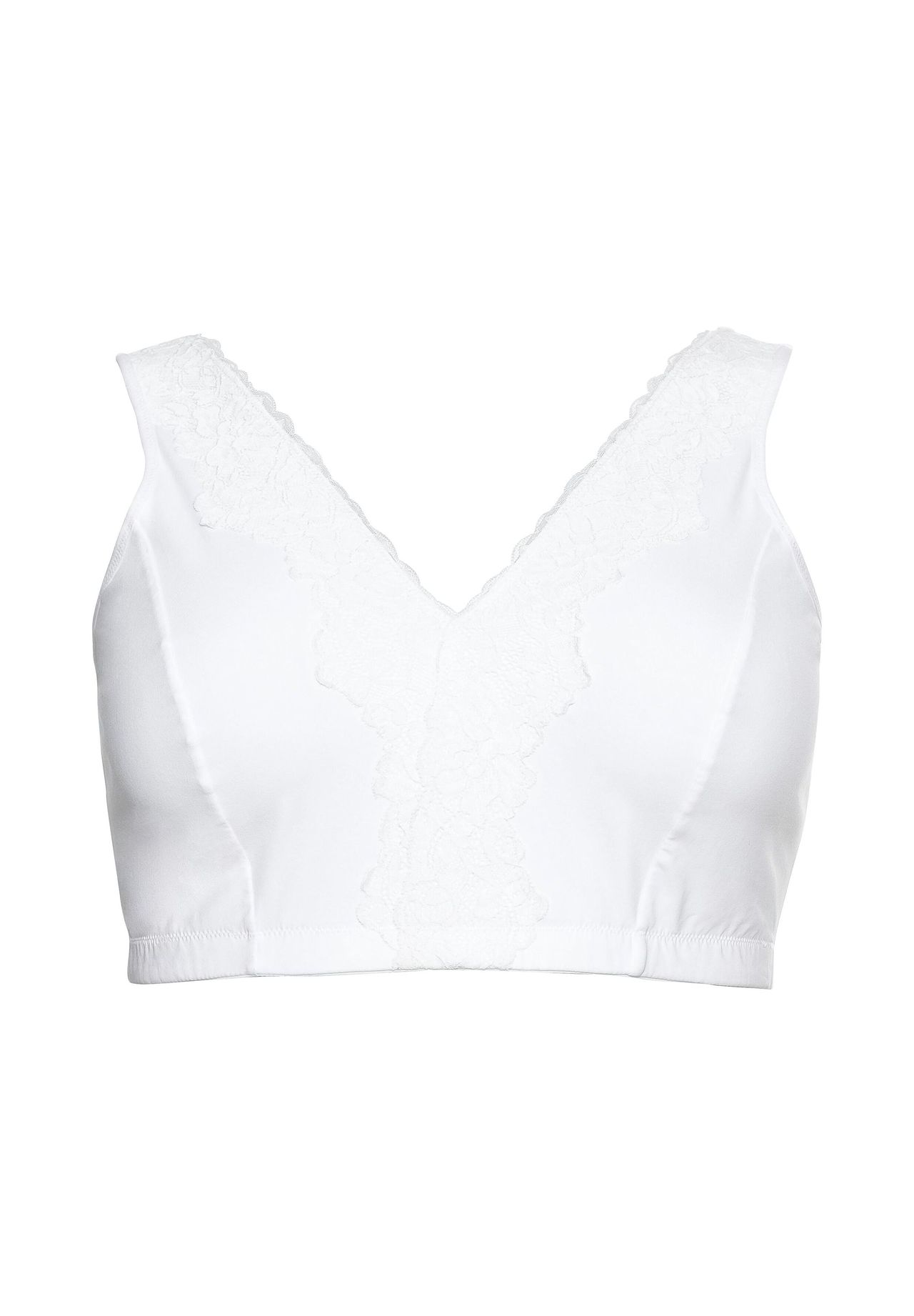 sheego BH ohne Bügel in Bustier-Form mit Spitzenborte Super Sparpreis