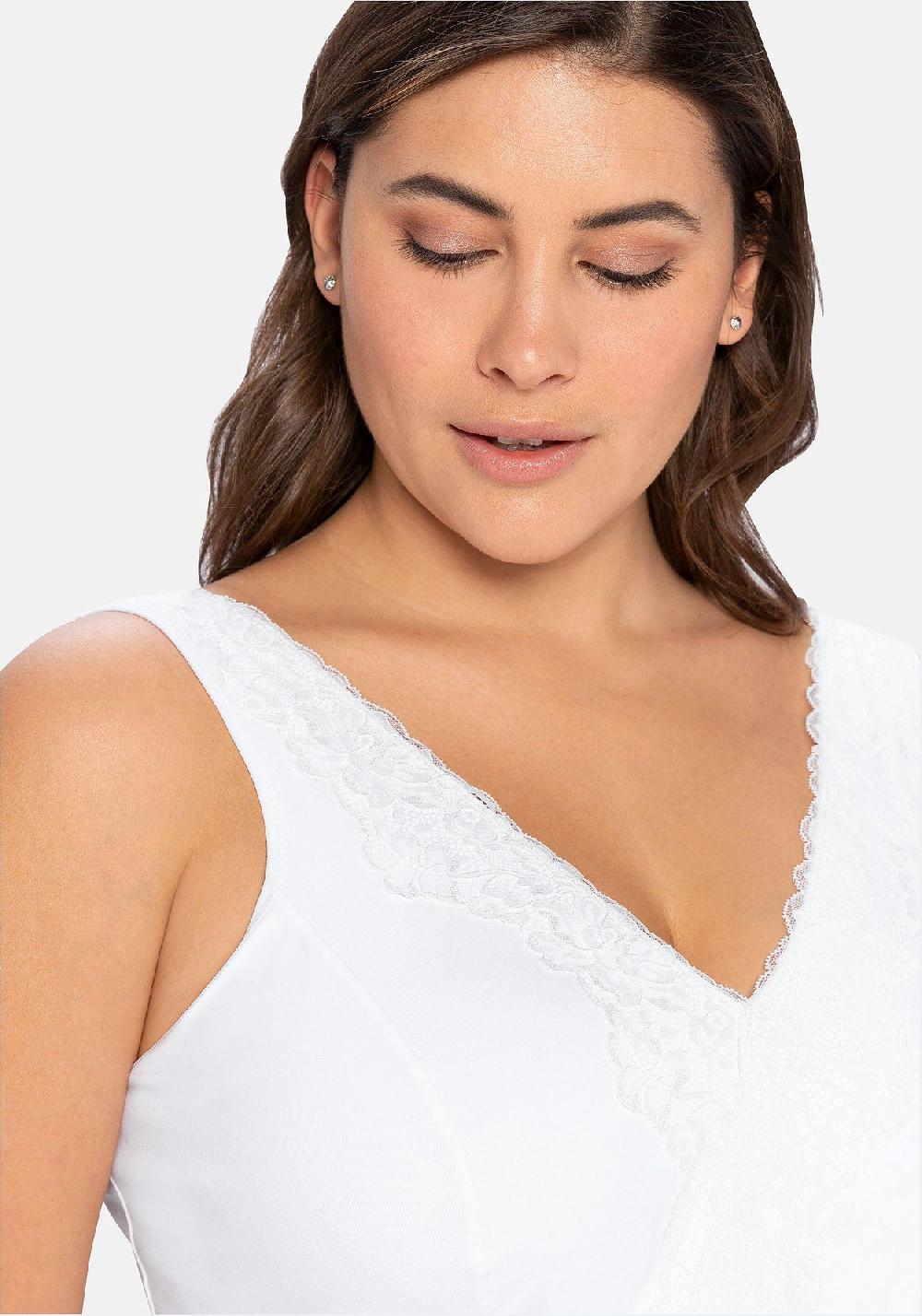 sheego BH ohne Bügel in Bustier-Form mit Spitzenborte Super Sparpreis