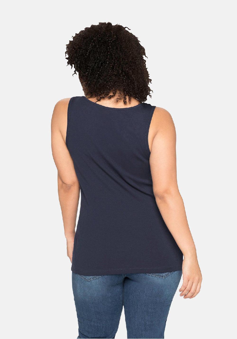sheego Tanktop aus reiner Baumwolle Kostenlose Rückgabe