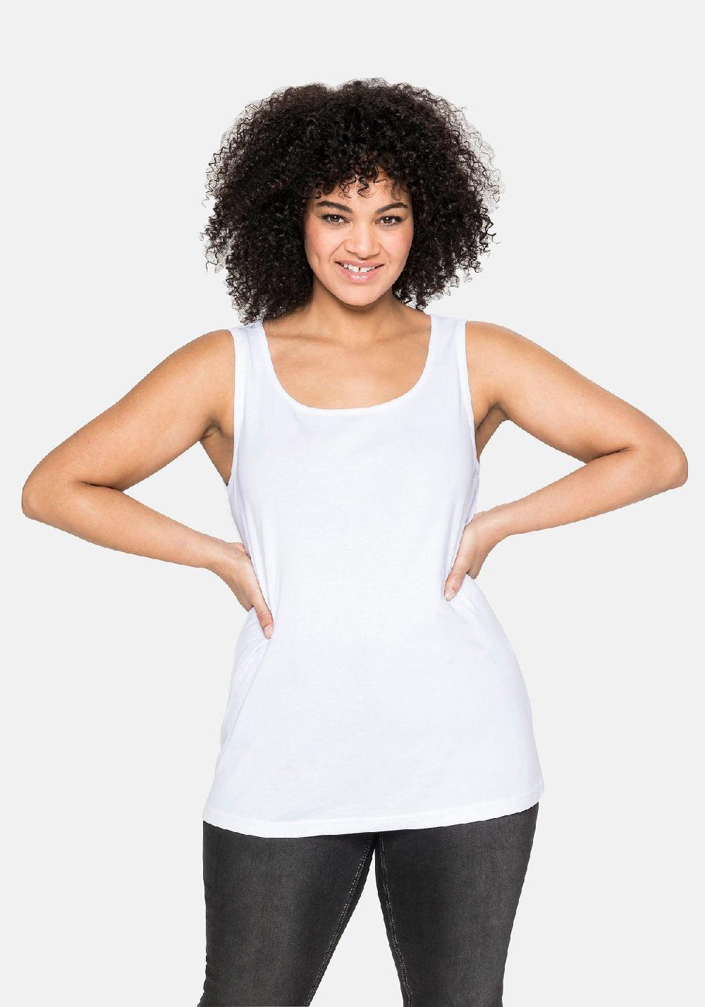 sheego Tanktop aus reiner Baumwolle Begrenzte Freigabe