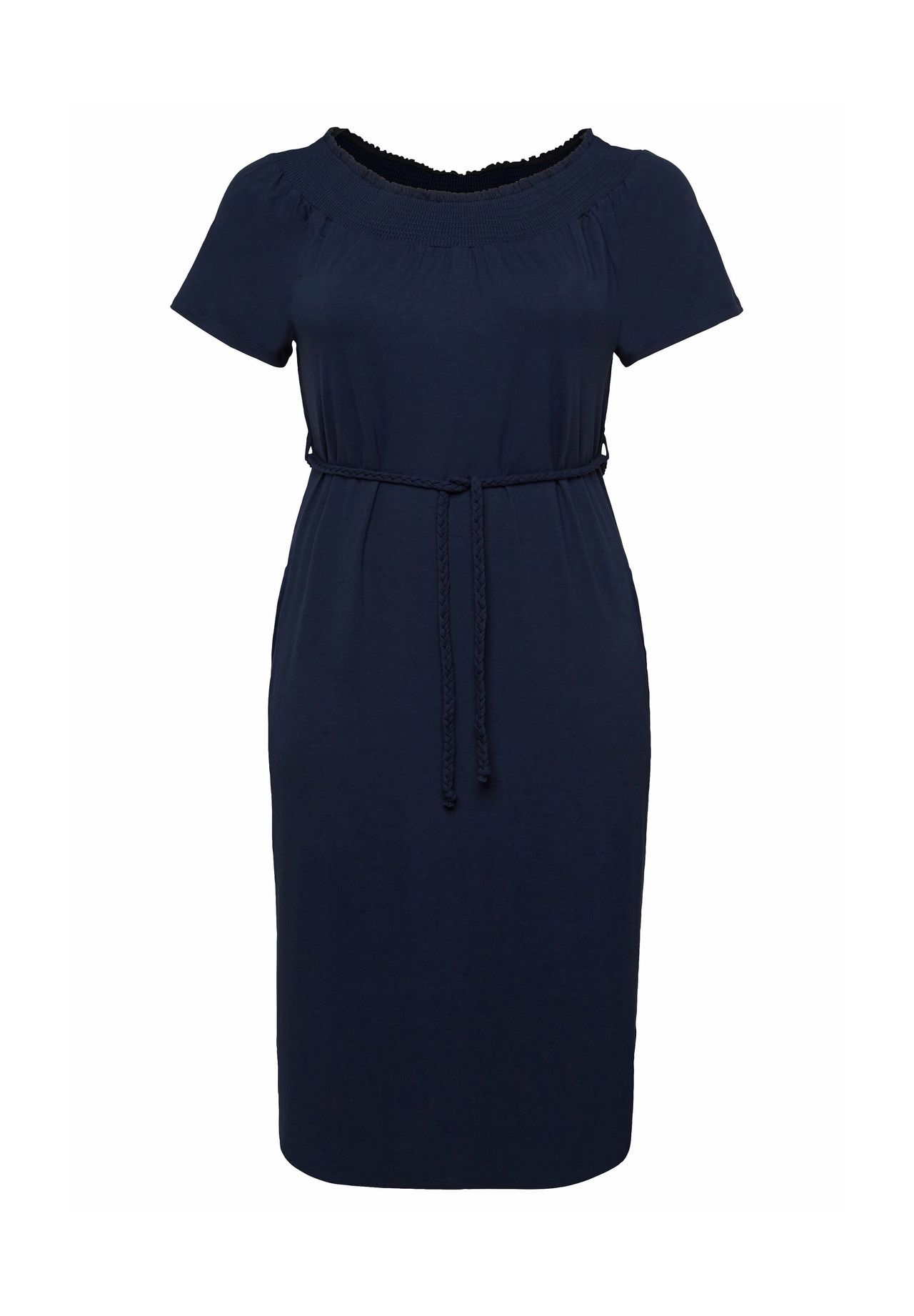 sheego Strandkleid mit Bindeband und Carmenausschnitt Letzte 2 Tage