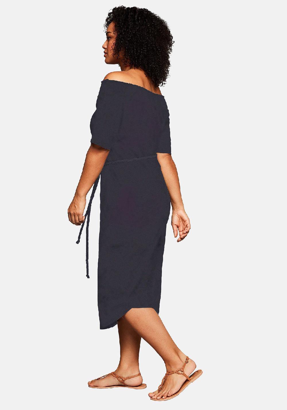 sheego Strandkleid mit Bindeband und Carmenausschnitt Letzte 2 Tage