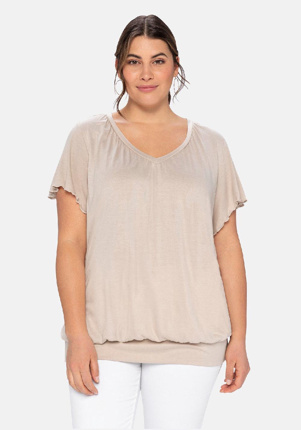 sheego T-Shirt mit Flügelärmeln Bis zu 50% Rabatt